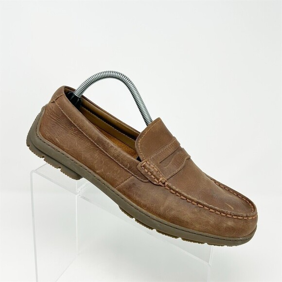 Sperry Other - Sperry Top-Sider Men's Penny Loafers Brown Slip-On Moc Toe Memory Foam Size 8.5